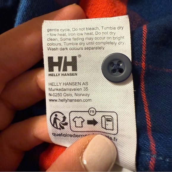 Helly Hansen | Lokka Flannel Blue and Red Checkered Shirt | 100% Cotton | Sz M - Picture 7 of 7